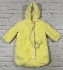Vintage 70's Baby Bunting Marshall Field Newborn 0-6 Months Yellow Hooded Zip
