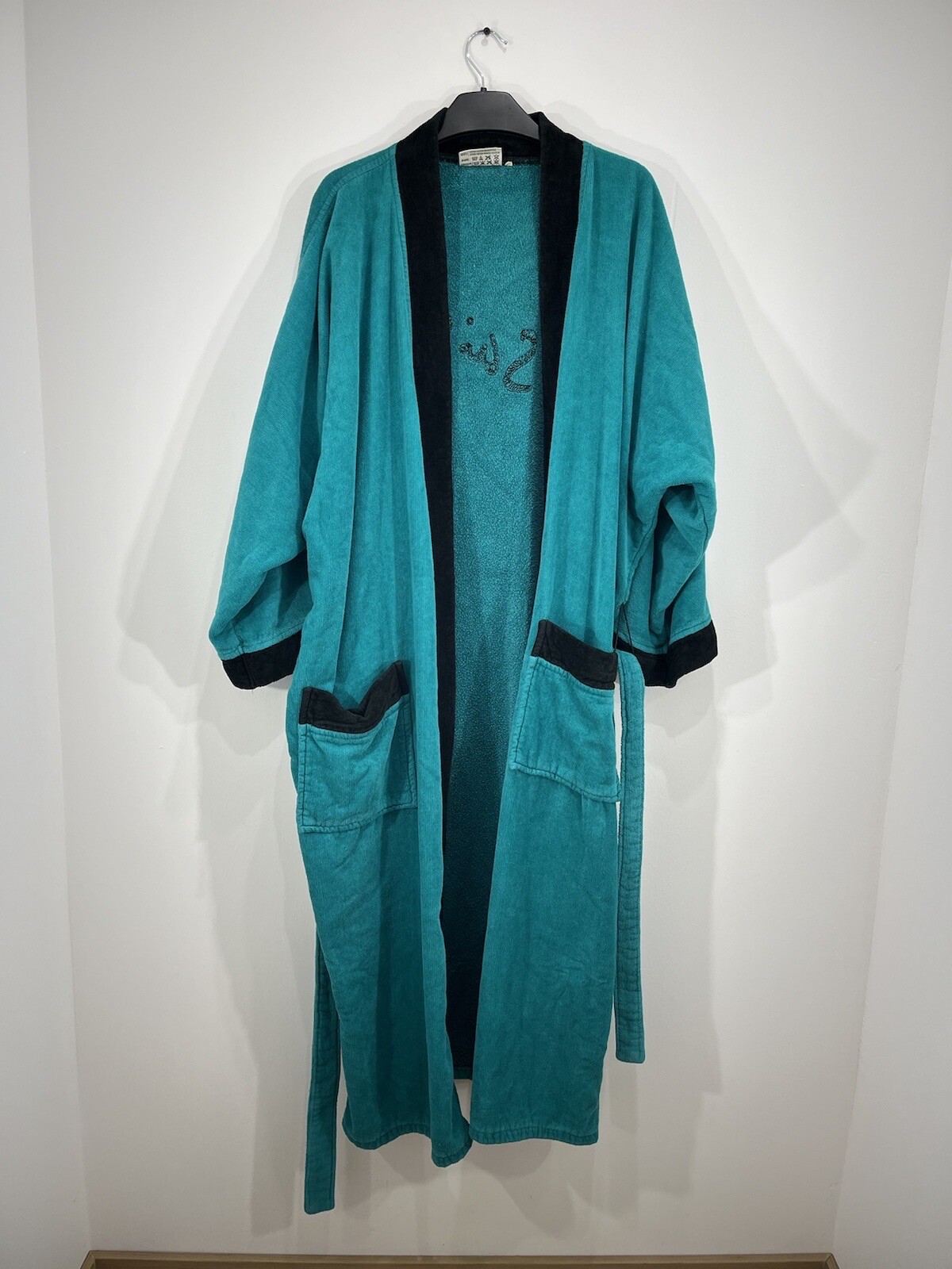 Peignoir Yves Saint Laurent robe de chambre de luxe grise en coton pour homme et femme