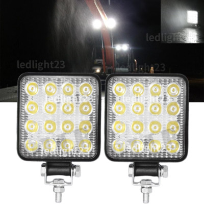 Led Headlamp Flood Beam Work Lights Fit Case,Gehl,Caterpillar Industrial x2pcs