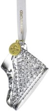 Waterford 2022 clear crystal Baby Boot Ornament, New in Box