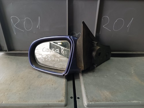 Original Opel Corsa B Außenspiegel Seitenspiegel links Blau elekt. 047109