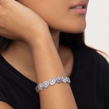Braccialetto Elastico Con Perle Naturali A Forma Di Cuore E Zirconi, Gioiello Simbolo D'Amore, 18.5cm, YA4767