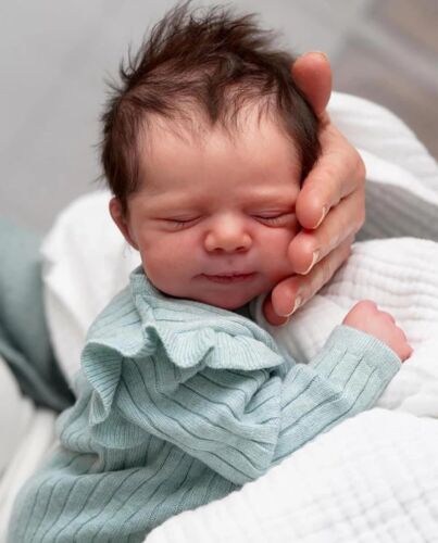Muñeca bebé recién nacido realista 18" muñecas renacidas muñecas bebé de aspecto real para niñas - Imagen 3 de 5