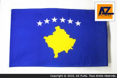 Drapeau sur hampe Kosovo 30 x 45 cm - MaxFlags