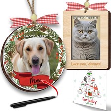 Dog Christmas Ornaments Gift Set, Gifts for Cat Lovers, Pet