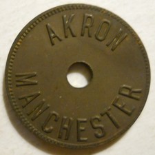 Akron - Manchester (Ohio) transit token - OH10A