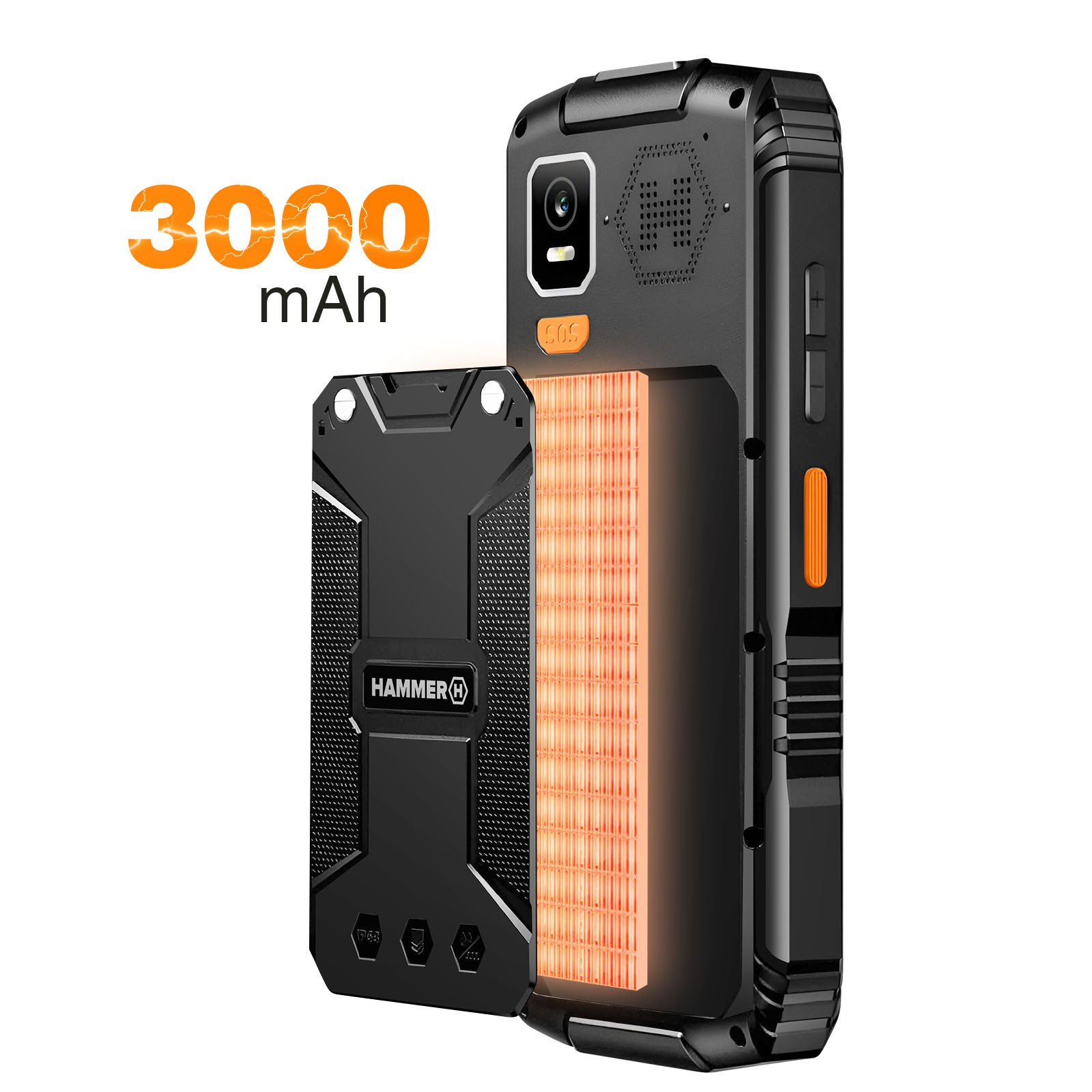 Téléphone portable double SIM Hammer Horizon LTE étanche IP68 robuste 32Go - 4