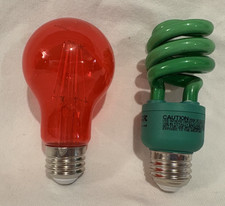 Lightbulbs for Christmas Red  Green Bulbs NOT Original Box Tested