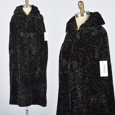 VTG 1910s Edwardian Cape Black Velvet True Vintage Authentic Cocoon