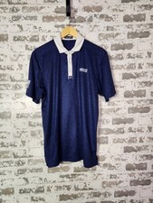 Bad Birdie Golf Polo Size Large Blue Abstract Pros Logo