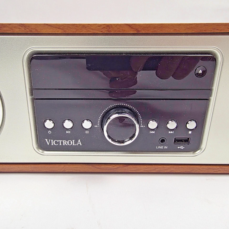 Victrola VS-120 Bluetooth Radio CD USB AUX Microsystem - Works - Image 4 of 4