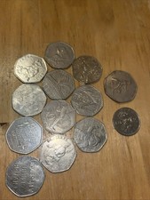 Rare 50p Coins ,Old 1980 Large 50p , Old 5p 1980