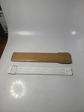 Vintage Acu Math No 400 Slide Rule With Case USA Made Plastic Engineering Tool