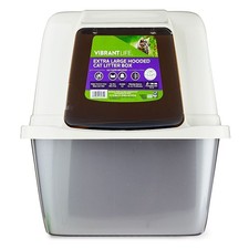 Extra Large Hooded Enclosed Cat Litter Box with Lid, Private Potty House for