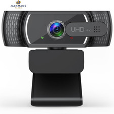 4K Webcam for PC, Sony 1/2.5” Sensor, PDAF Autofocus, 2 Ultra HD Black
