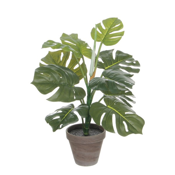 Mica Decorations Monstera Kunstpflanze Im Blumentopf Stan - H48 X Ø39 Cm - GrüN-image