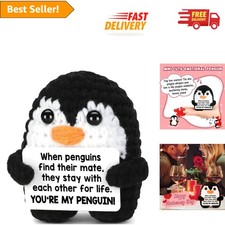 Handmade Emotional Crochet Penguin - You're My Penguin Gift for Special Moments