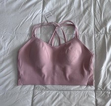 New Lululemon Like a Cloud Ribbed Longline Bra Size 10 B/C Cup Pink Haze NWT