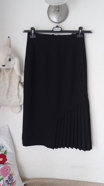Women Roger Sakoun Skirt Black Wool 36 / S / 44