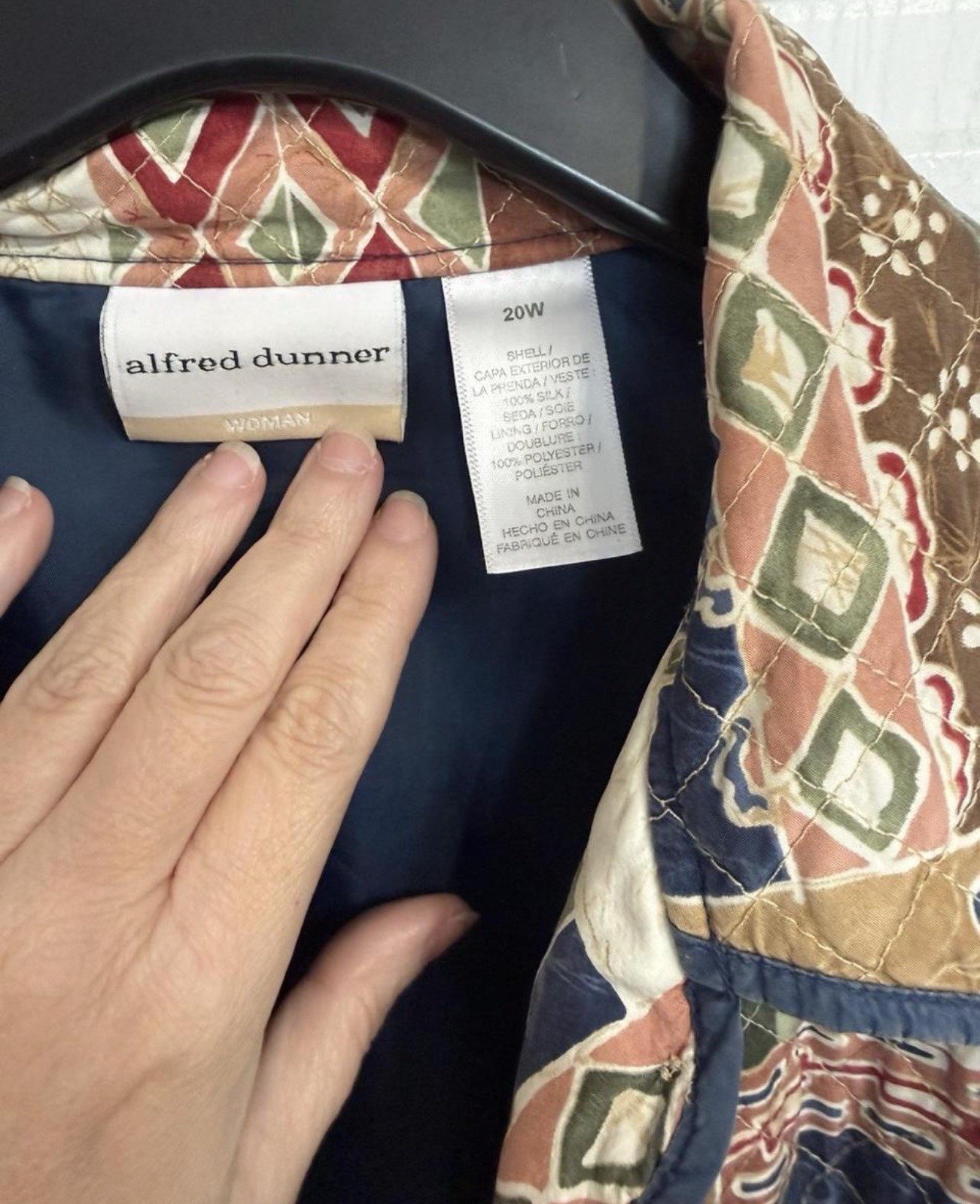 Alfred Dunner Quilted Patchwork Jacket Coat Overs… - image 3