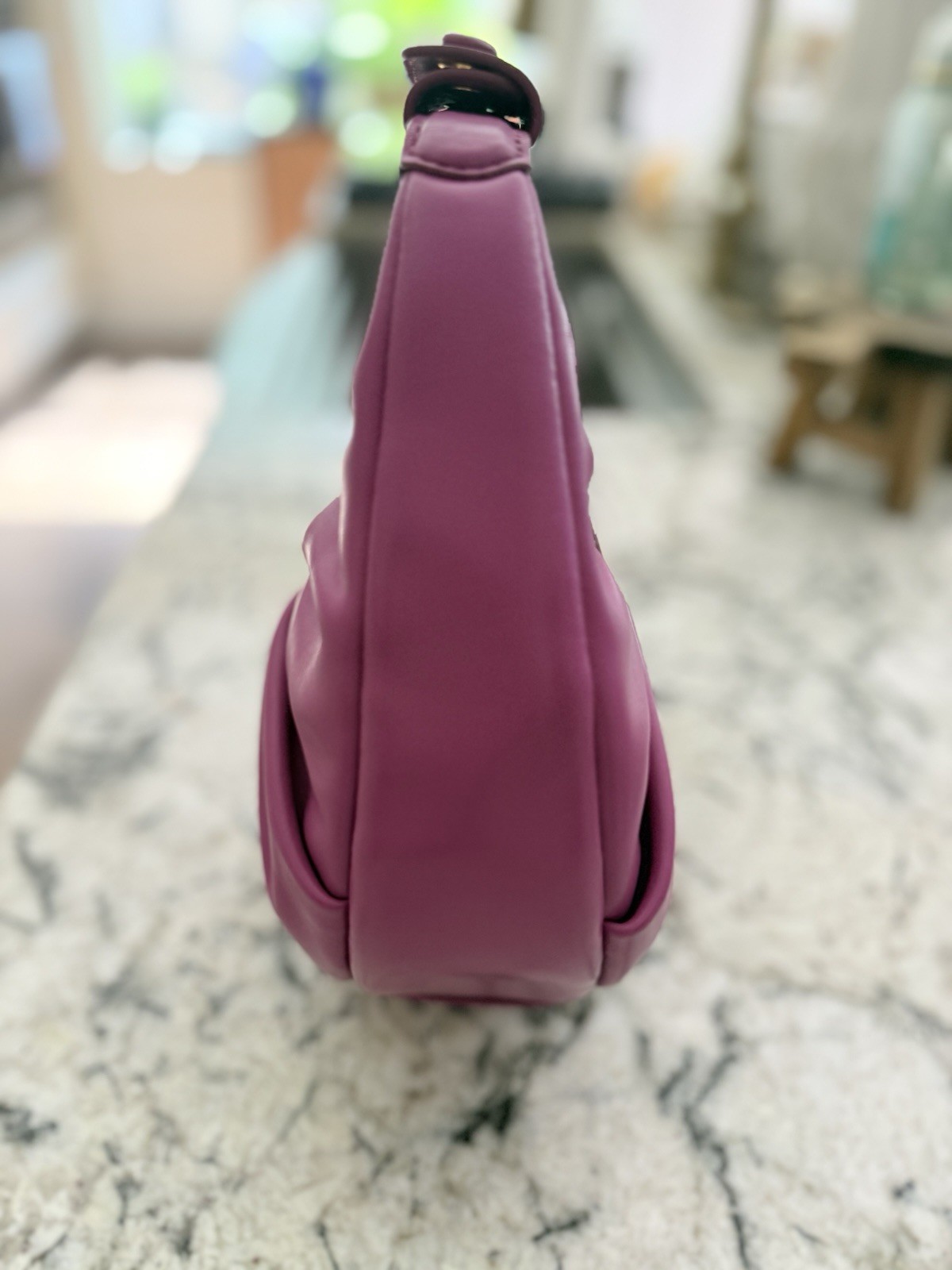 NWT STAUD Mini Soft Moon BAG Berry — image 9