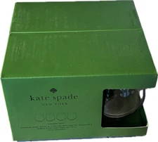 Kate Spade/Lenox LARABEE DOT Set of 4 Stemless Wine Crystal Glasses - NEW