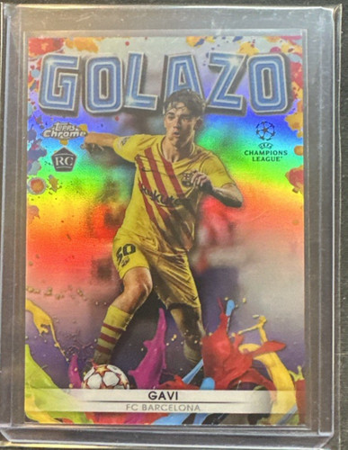 Gavi #G-10 2021 Topps Chrome UEFA Champions League Golazo card