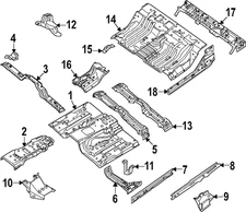 Genuine Nissan Front Floor Pan 74312-9BU0A