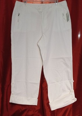 Susquehanna Trail Outfitters STO Women's Capris Cropped  Pant Size 12 White NWT