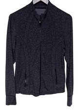 Lululemon Define Jacket Small Leopard Print Full Zip Thumbholes Athletic Yoga