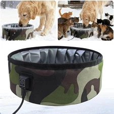 3L Heated Water Bowl for Pets -USB Powered, Foldable, Waterproof for Dogs, Ca...