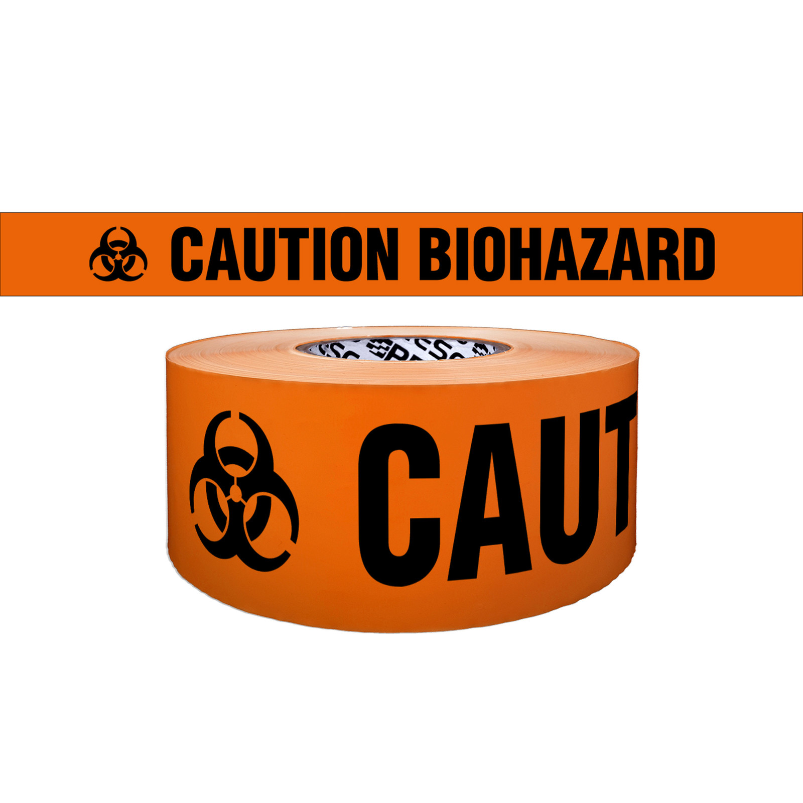 Presco Printed Barricade Tape 3 mil thick: 3 in. x 1000 ft. Orange/Black CAUTION
