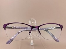 Nicole Miller Eyeglasses Frame Gardiner C03 Eggplant Purple 55-17-140 Half Rim