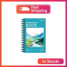 Hapikalor 5.5"x8.5"Watercolor Small Sketchbook for Kids, 30 Sheets (60 Pages) Sp