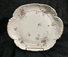 Haviland & Co Limoges France Antique 1895-1900 Schleiger 264 Violets Platter 11”