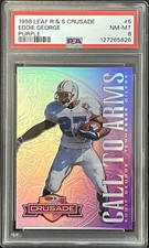 1998 Leaf R&S Crusade Purple #5 Eddie George /100 PSA NM-MT 8 (pop:2, higher:0)