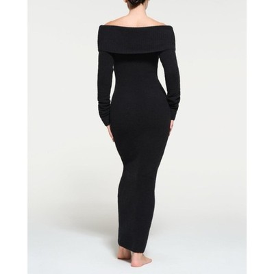 hyacinth house black knit gwendolyn maxi dress Hyacinthe Dress - Black main image 1