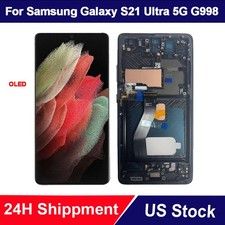 OLED For Samsung Galaxy S21 Ultra 5G G998 LCD Display Touch Screen Frame