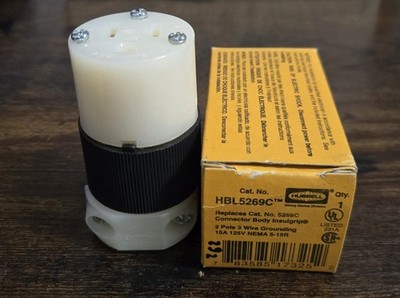 NEW HUBBELL HBL5269C Power Entry Connector RECEPTACLE 125V