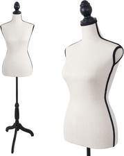  Beige Female Mannequin Body, Dress Form Sewing Mannequin Torso with Adjustable 
