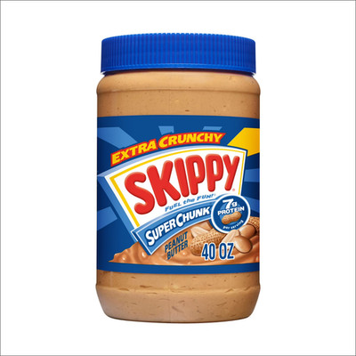 SKIPPY SUPER CHUNK Peanut Butter, 7 g Protein Per Serving, Shelf-Stable, 40 oz P