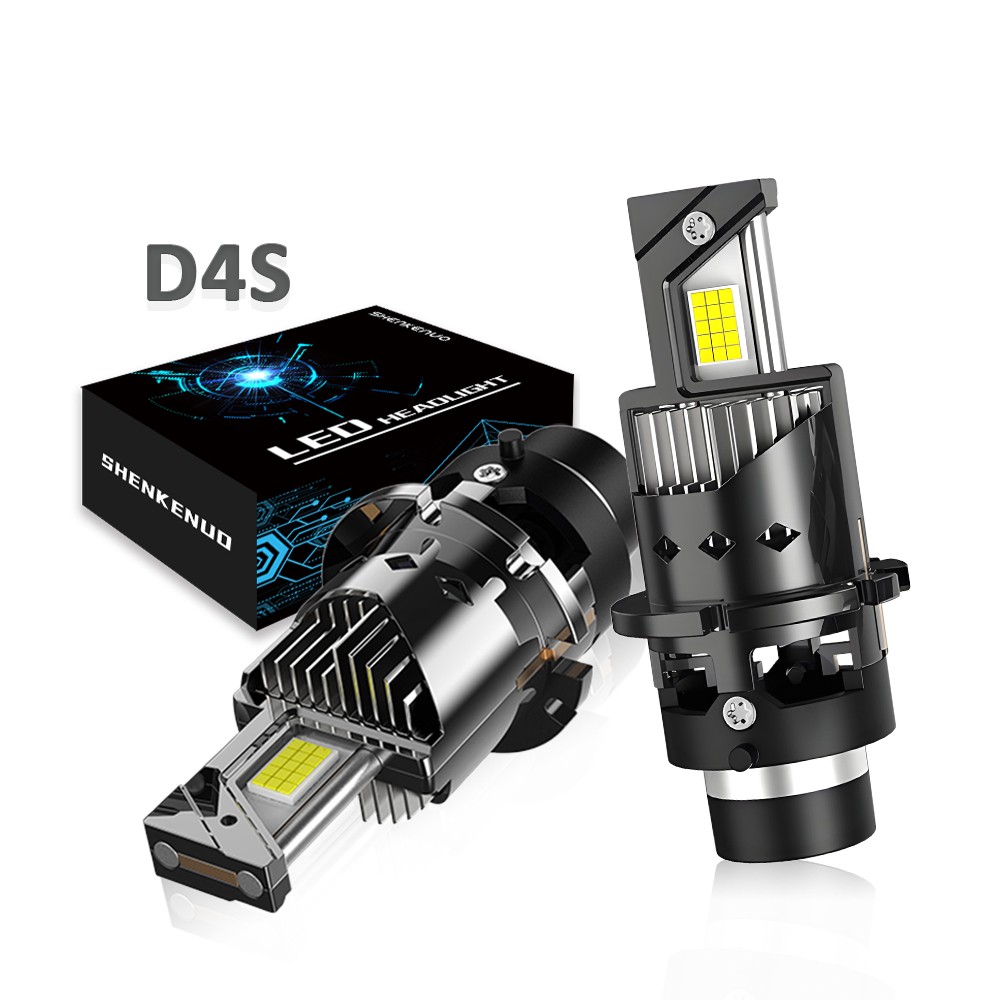 Pair D4S LED Headlight bulbs replace xenon HID for Toyota Alphard 2002-2017