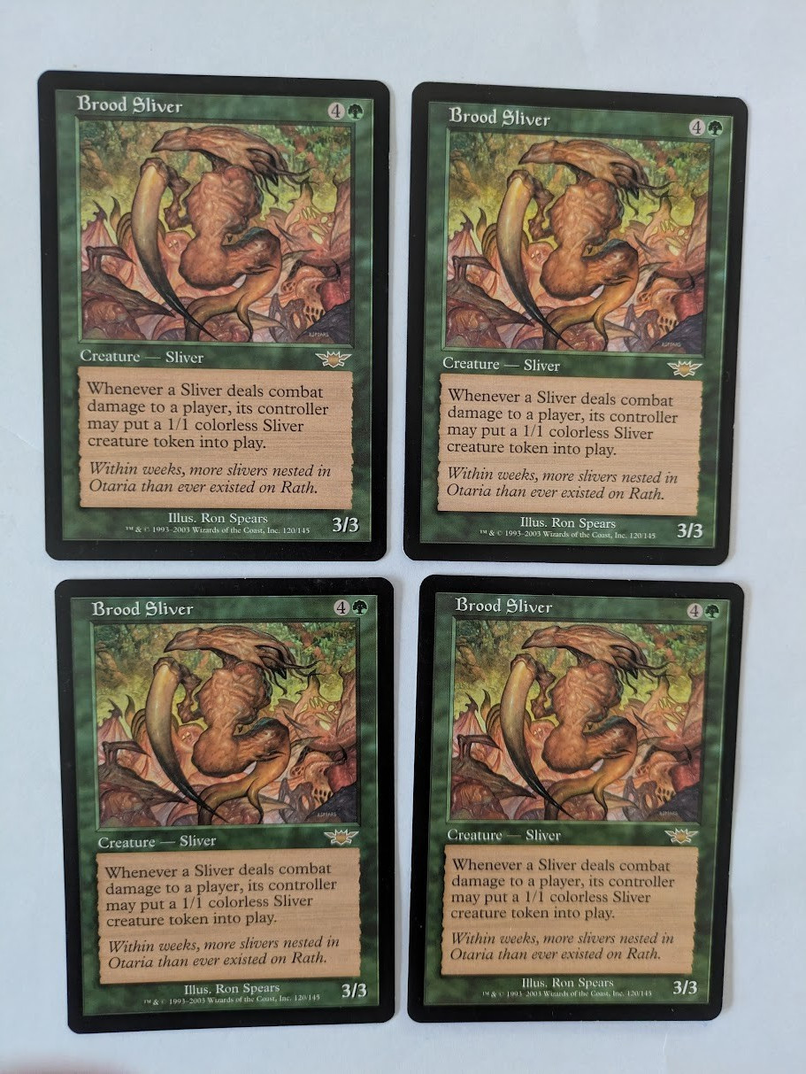 4 Brood Sliver Legions MTG NM Free shipping with tracking