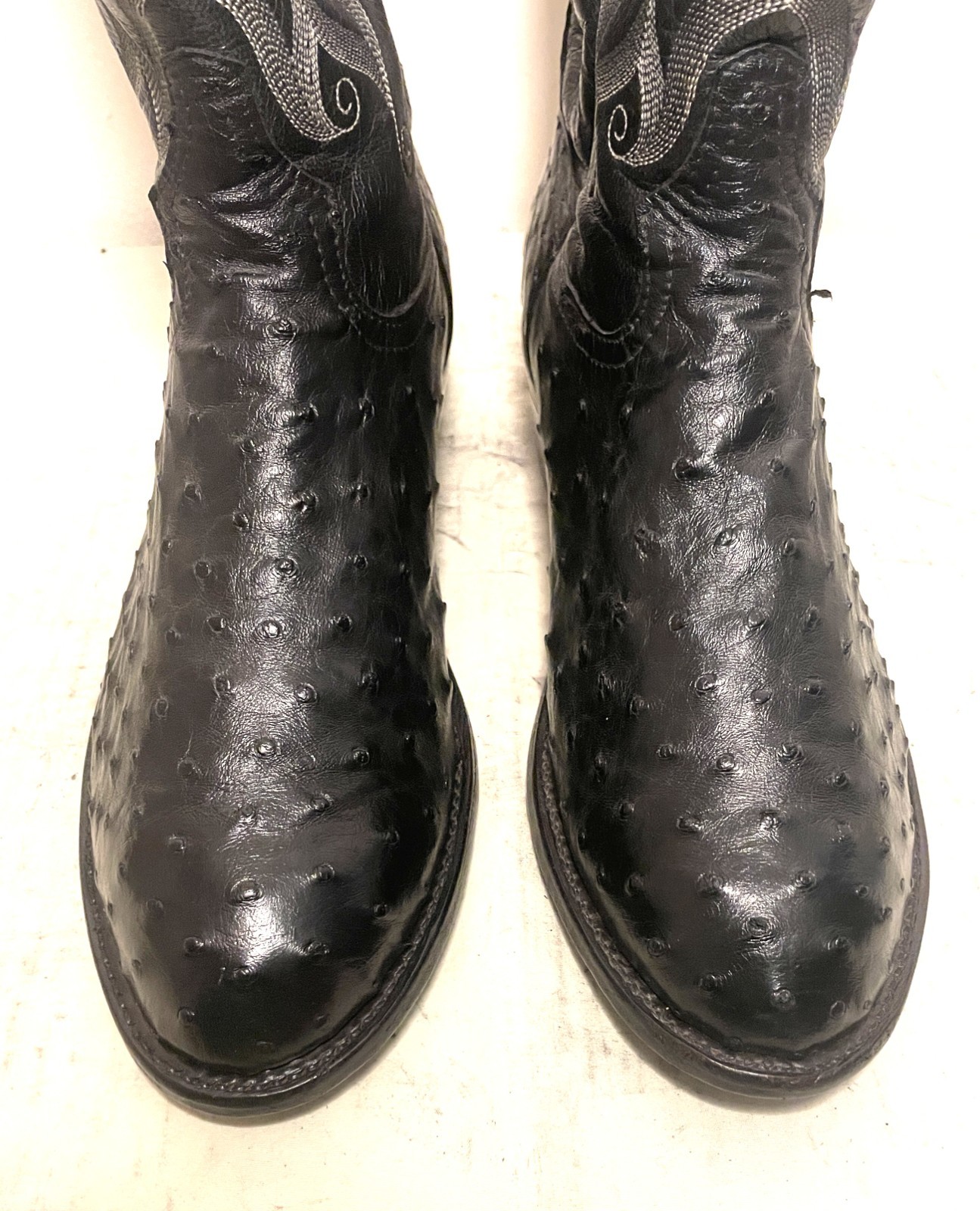 Exotic Sign Size 10 D Tony Lama Exotic Full Quill Ostrich Boots | eBay