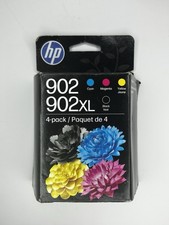 HP 902/902XL Ink Cartridges 4-Pack Cyan Magenta Yellow Black Exp:12/27