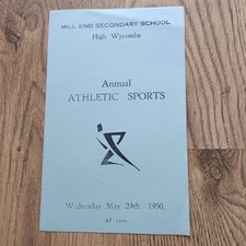 Mill End School High Wycombe 1950 Annual Sports Day Programme