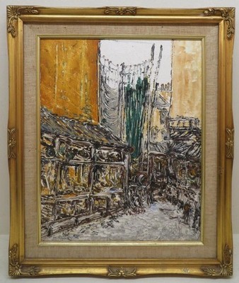 Noel Gibson (1928-2005) East End London Impressionist Ölgemälde Straßenszene