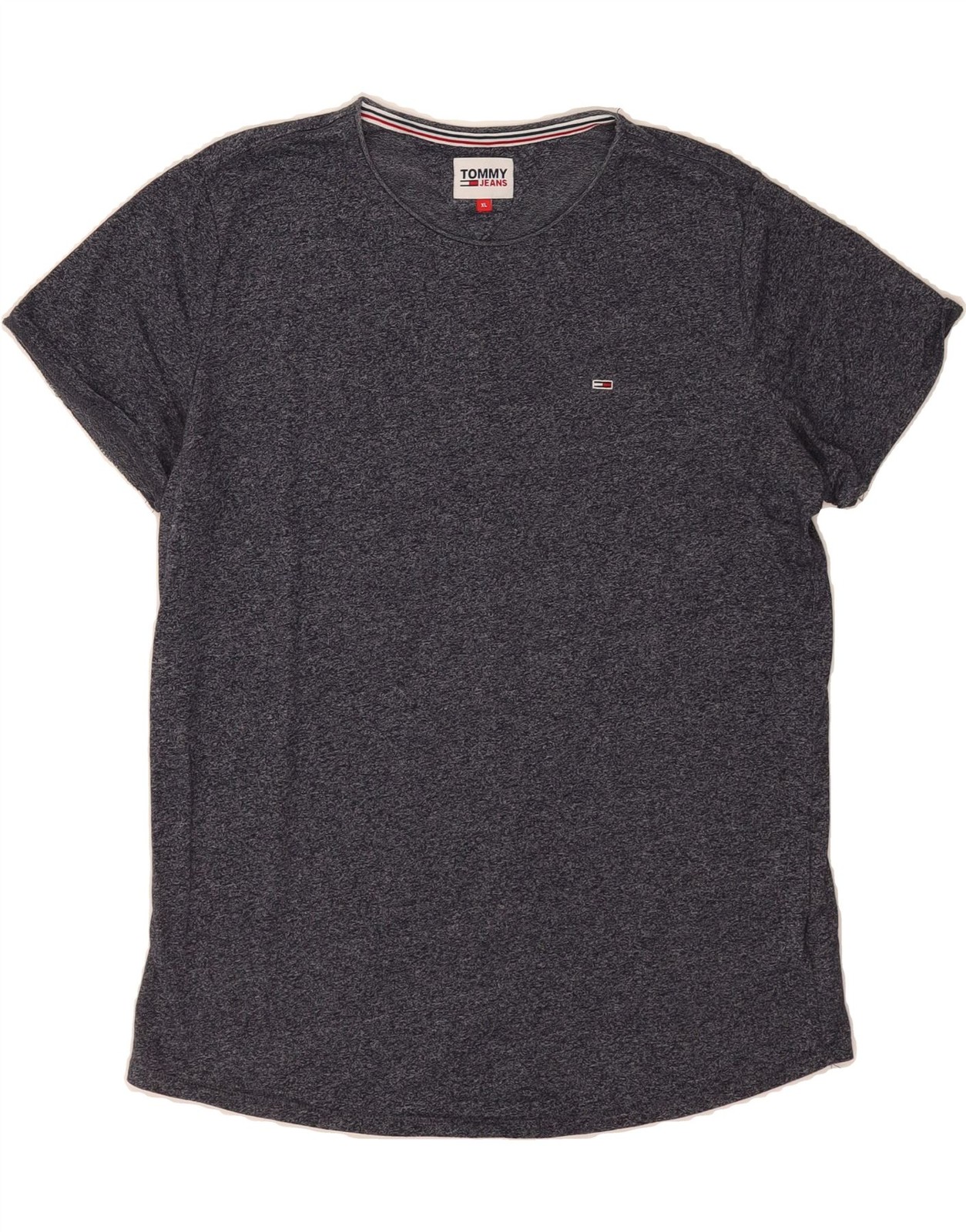 TOMMY HILFIGER Womens T-Shirt Top UK 18 XL Navy Blue Cotton BP04