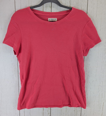 Magellan Size Large Womens Pink Short Sleeve Cotton Top