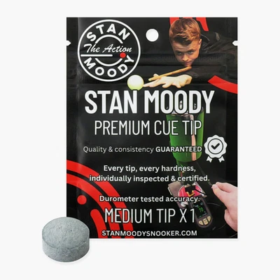 Stan Moody Elite Snooker Cue Tips – 11mm – Pack of 1 Tip - Image 1 of 3
